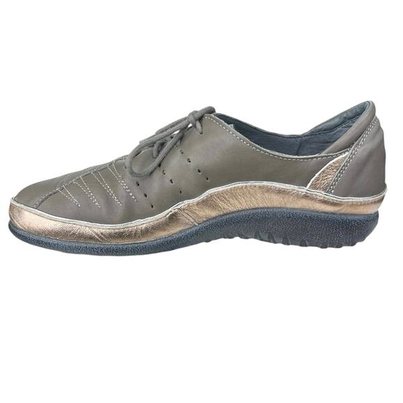 NAOT Women’s Kumara Foggy Gray Leather Lace Up Sneaker Size 40 US 9 - Picture 2 of 10